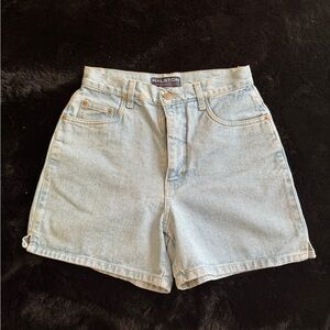 SOLDVintage Halston High Waisted Light Blue Jean Shorts